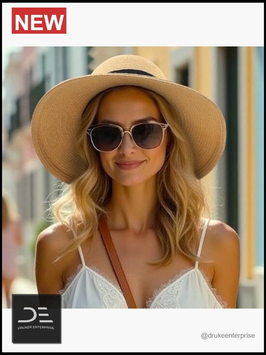 Foldable Wide Brim Paper Straw Sun Hat with Bowknot UPF 50+ main image 4